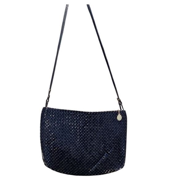 Vtg Whiting & Davis Purse Small Crossbody Bag Black Metal Classic Formal Dance - Picture 6 of 10